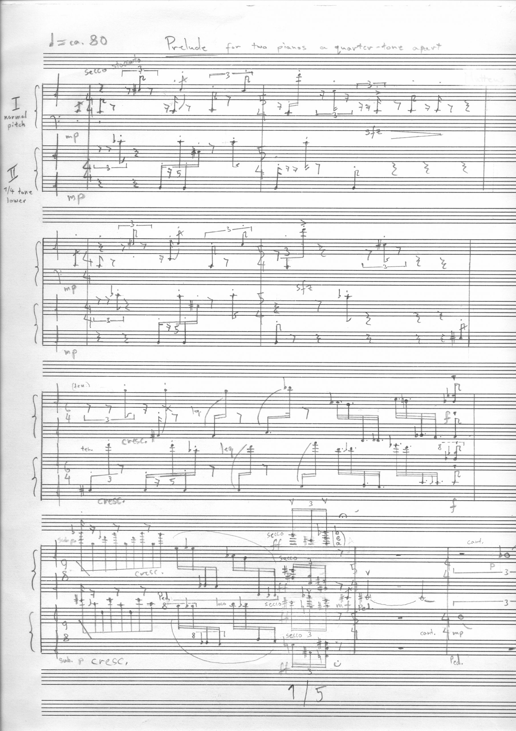matti heininen composition prelude for 2 quarter-tone pianos
